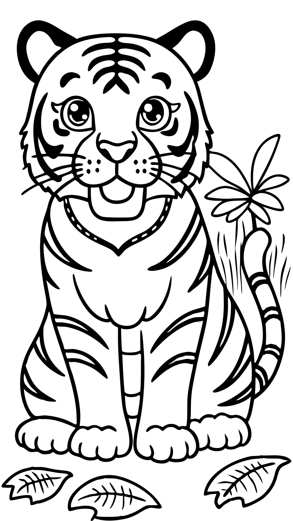 páginas para colorear de tigre imprimibles gratis